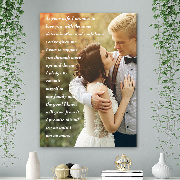 Wedding Vows on canvas