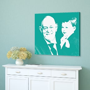 Father Son Pop Art Canvas Floater Frame Australia CanvasChamp