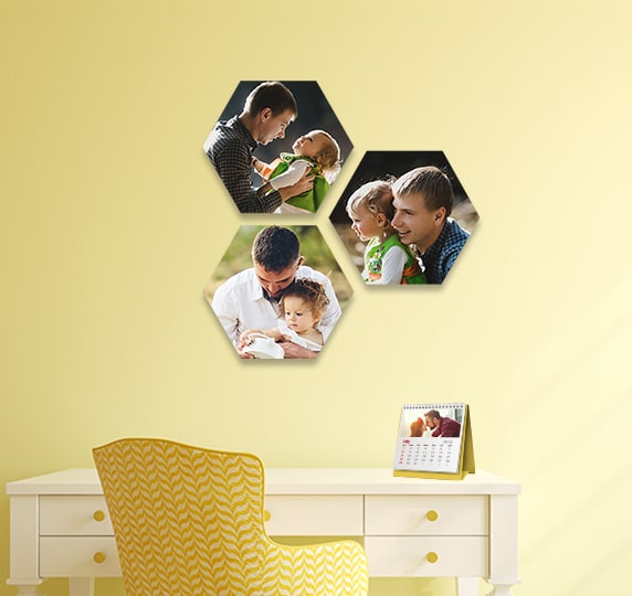 Father Daughter Photo on Hexagon Canvas Prints Australia CanvasChamp