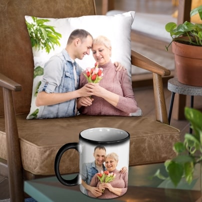 Magic Mugs and Photo Pillow Bundle