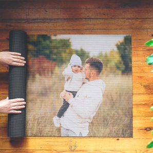 Printed Yoga Mat for Fit Dad 